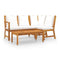 4 Piece Garden Lounge Set With Cushion Cream Solid Acacia Wood