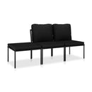 3 Piece Garden Lounge Set With Cushions Black Pvc