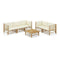 6 Piece Garden Lounge Set With Cushions Bamboo