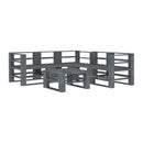6Piece Garden Pallet Lounge Set Wood Grey