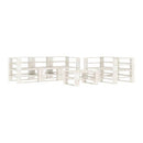 6 Piece Garden Pallet Lounge Set Wood White