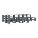 8 Piece Garden Pallet Lounge Set Pinewood Grey