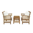 3 Piece Garden Lounge Set With Cushions Solid Acacia Wood