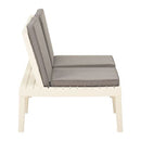 2 Piece Garden Lounge Set With Cushions Plastic White