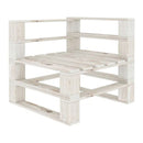 7 Piece Garden Pallet Lounge Set Wood White