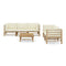 6 Piece Garden Lounge Set With Cushions Bamboo