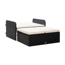 2 Piece Garden Lounge Set Poly Rattan With Cushions