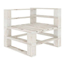 6 Piece Garden Pallet Lounge Set Wood White