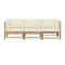 3 Piece Garden Lounge Set With Cushions Cream White Bamboo