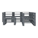 6Piece Garden Pallet Lounge Set Wood Grey
