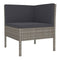 3 Piece Garden Lounge Set With Anthracite Cushions Poly Rattan Grey