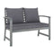 3 Piece Garden Lounge Set With Cushion Solid Acacia Wood Grey