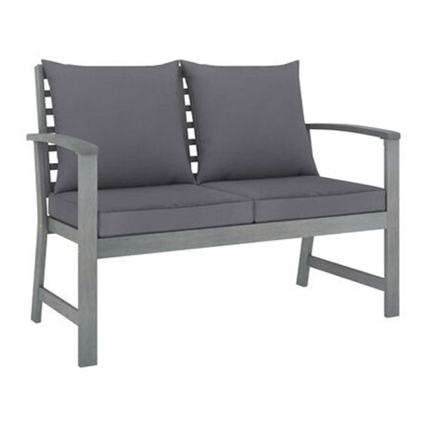 3 Piece Garden Lounge Set With Cushion Solid Acacia Wood Grey