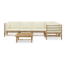 6Piece Garden Lounge Set With Cushions Bamboo