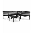 6 Piece Garden Lounge Set With Cushions Black Pvc