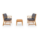 3 Piece Garden Lounge Set With Cushion Solid Acacia Wood