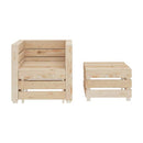 2 Piece Garden Pallet Lounge Set Wood
