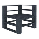 7 Piece Garden Pallet Lounge Set Wood Grey