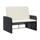 2 Piece Garden Lounge Set Poly Rattan With Cushions