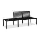 3 Piece Garden Lounge Set With Cushions Black Pvc