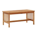 2 Piece Garden Lounge Set With Cream White Cushions Solid Acacia Wood