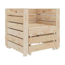 2 Piece Garden Pallet Lounge Set Wood