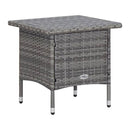 2 Piece Garden Lounge Set With Cushions Grey Poly Rattan