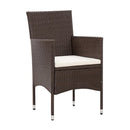 4 Piece Garden Lounge Set With Cream White Cushions Poly Rattan