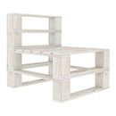 6 Piece Garden Pallet Lounge Set Wood White
