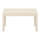 2 Piece Garden Lounge Set With Cushions Plastic White