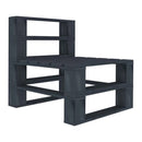 4 Piece Garden Pallet Lounge Set Wood Grey