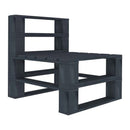 6Piece Garden Pallet Lounge Set Wood Grey