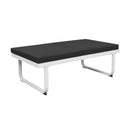 5 Piece Garden Lounge Set Textilene Aluminium Black