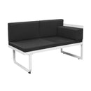 5 Piece Garden Lounge Set Textilene Aluminium Black