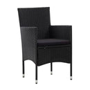 4 Piece Garden Lounge Set With Black Cushions Poly Rattan Black