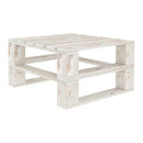 7 Piece Garden Pallet Lounge Set Wood White