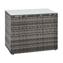 5 Piece Garden Lounge Set With Cushions Grey Poly Rattan