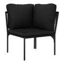 6 Piece Garden Lounge Set With Cushions Pvc Black