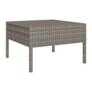 3 Piece Garden Lounge Set With Anthracite Cushion Poly Rattan Grey