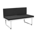 5 Piece Garden Lounge Set Textilene Aluminium Black