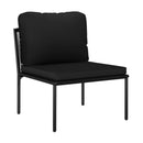 6 Piece Garden Lounge Set With Cushions Pvc Black