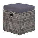 4 Piece Garden Lounge Set With Cushions Poly Rattan Grey