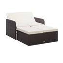 2 Piece Garden Lounge Set Poly Rattan With Cushions