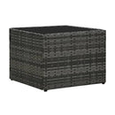 5 Piece Garden Lounge Set Grey With Cushions Poly Rattan