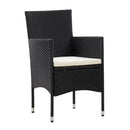 4 Piece Garden Lounge Set With Cream White Cushions Poly Rattan