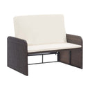 2 Piece Garden Lounge Set Poly Rattan With Cushions