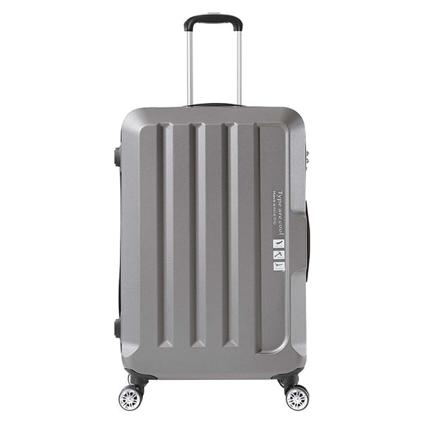 24" Check In Luggage Hard Side Lightweight Travel Cabin Suitcase Tsa Lock Grey