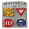 4 Piece Magnet Set Road Signs