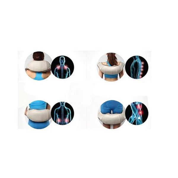 Cervical Massager Neck Shoulders Body Heat Knead Shiatsu Massage