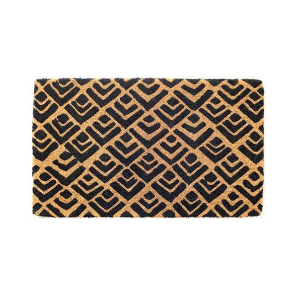 45X75Cm Block Print Coir Doormat